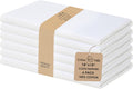 Cloth Napkins 100% Cotton Highly Absorbent Washable Durable Reusable Premium Dinner Napkins Ideal for Gifts for Mothers Day Hotel Farmhouse Parties - White (18" X 18", Set of 6)