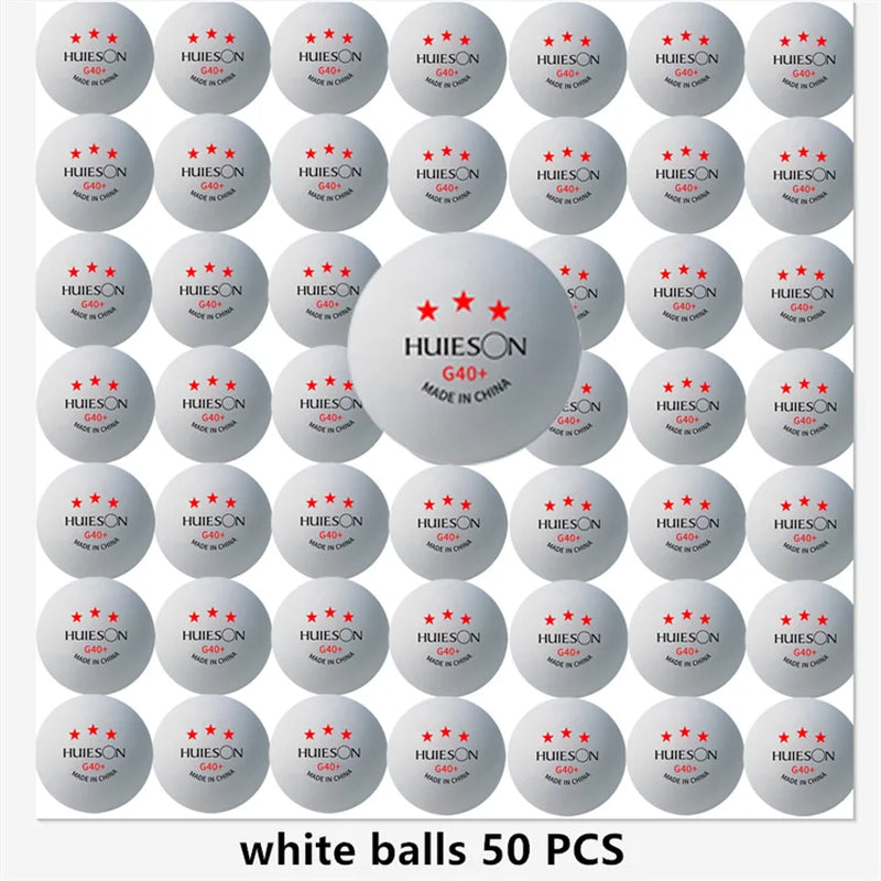 3 Star Ping Pong Balls 50~100 PCS ABS 40+ New Material Table Tennis Balls Ping Pong Balls for Competition