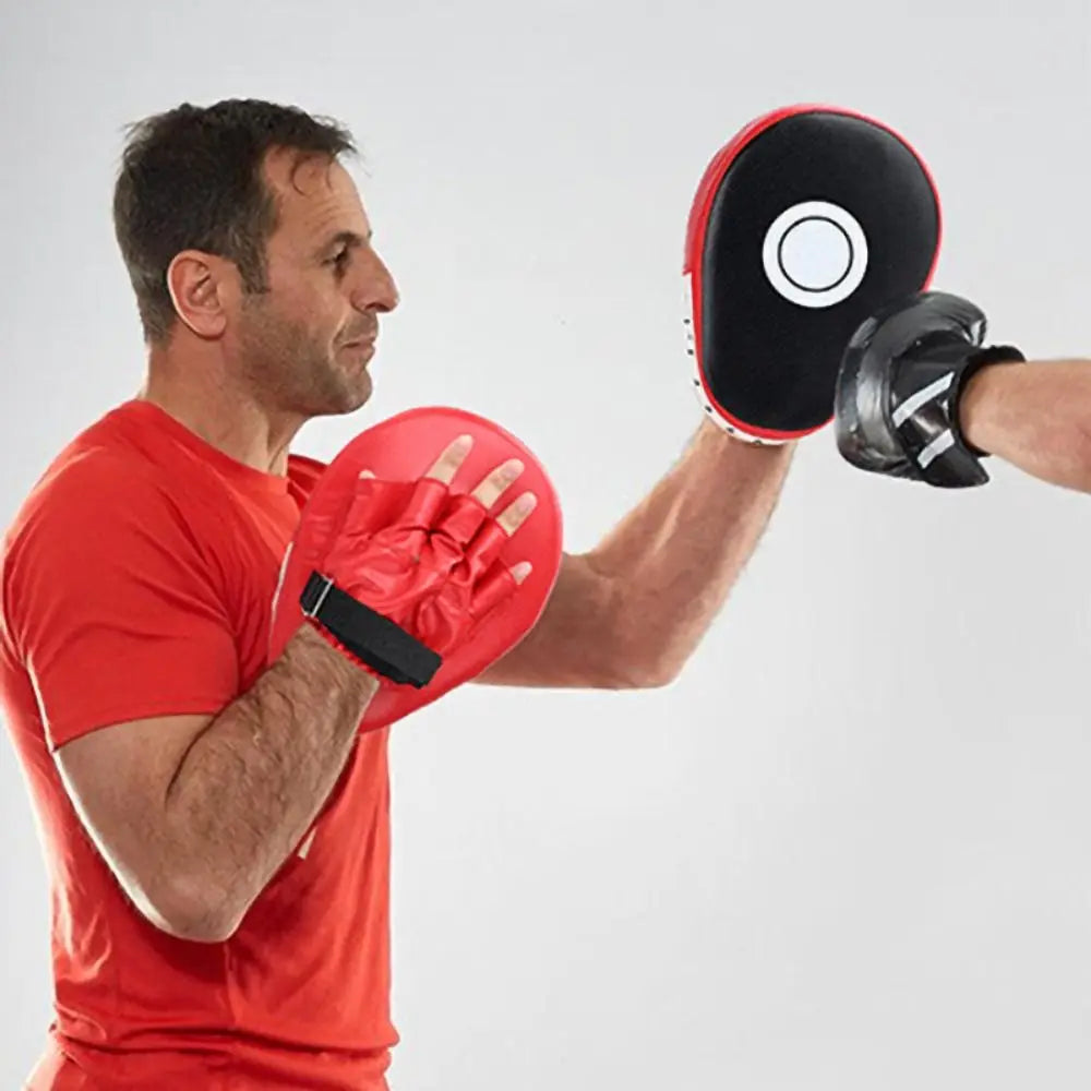 2Pcs PU Leather Curved Boxing Hand Target Tear Resistance Good Rebound Karate Kick Pads Lightweight Thickened