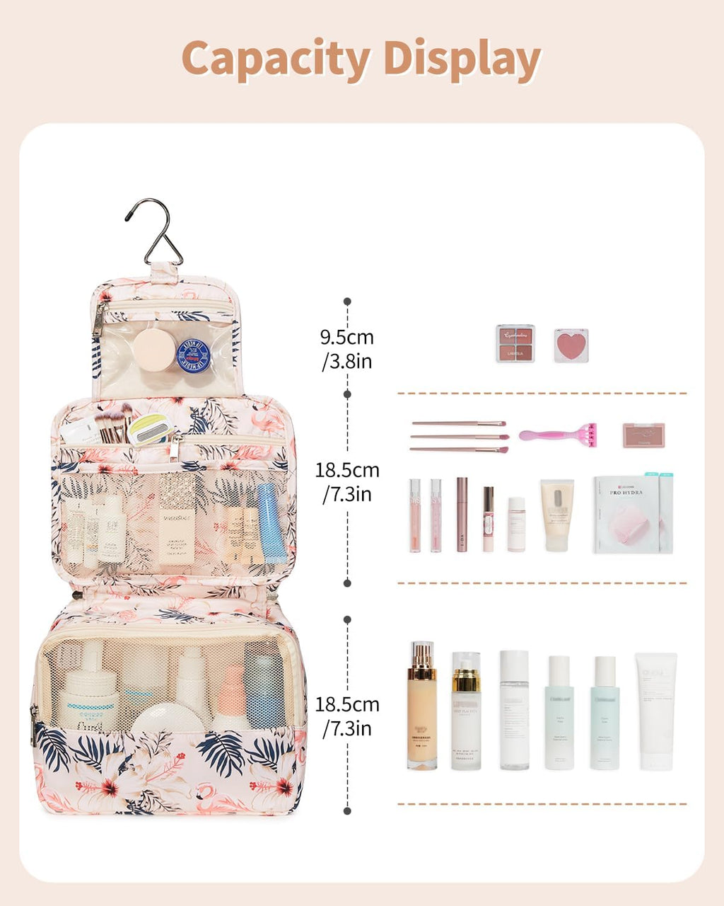 Small Hanging Travel Toiletry Bag for Women, Travel Bag for Toiletries, Makeup Bag Organizer Cosmetic Bags Make up Bags for Girls