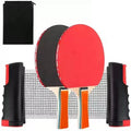Table Tennis Net Ping Pong Rack Retractable with Ping-Pong Racket Universal