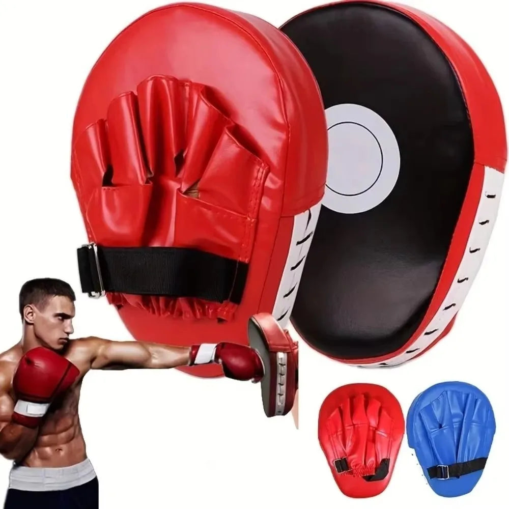 2Pcs PU Leather Curved Boxing Hand Target Tear Resistance Good Rebound Karate Kick Pads Lightweight Thickened