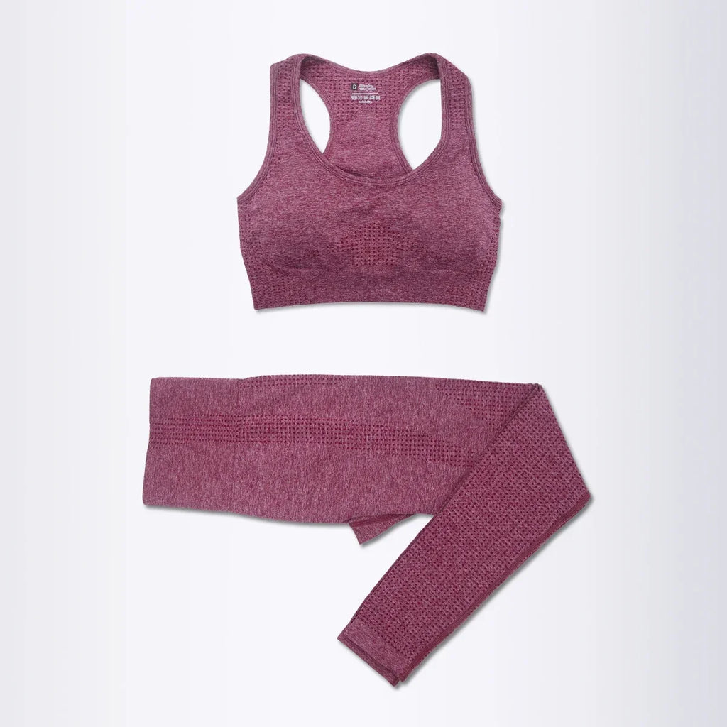 2/3/5PCS Seamless Women Yoga Set Workout Sportswear Gym Clothing Fitness Long Sleeve Crop Top High Waist Leggings Sports Suits
