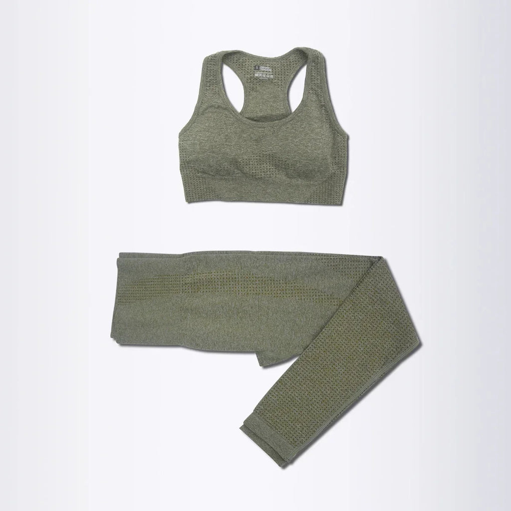 2/3/5PCS Seamless Women Yoga Set Workout Sportswear Gym Clothing Fitness Long Sleeve Crop Top High Waist Leggings Sports Suits