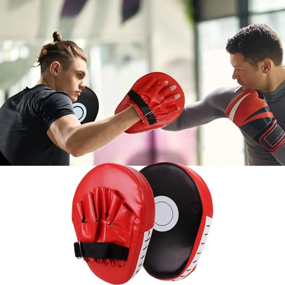 2Pcs PU Leather Curved Boxing Hand Target Tear Resistance Good Rebound Karate Kick Pads Lightweight Thickened