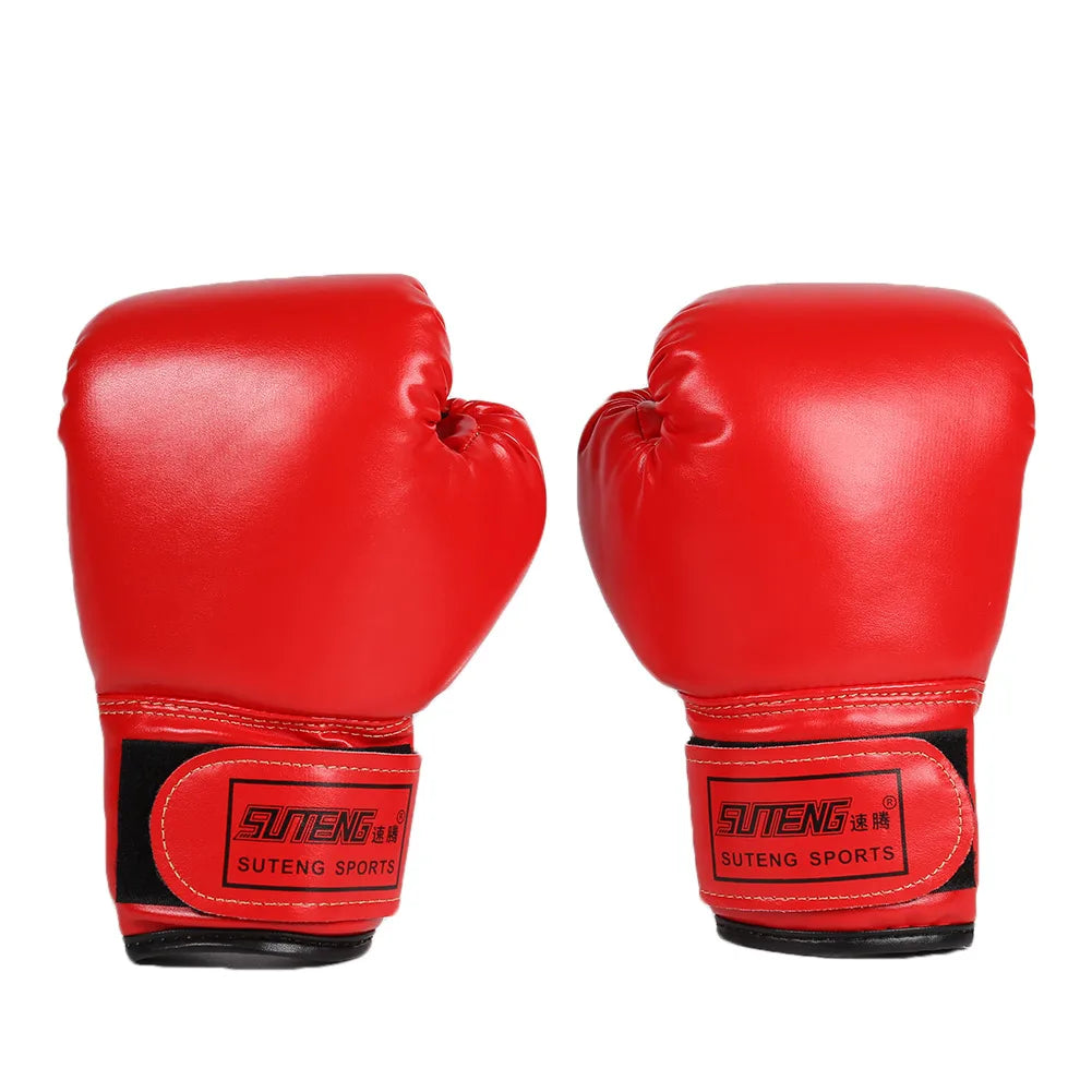 2Pcs Boxing Training Fighting Gloves PU Leather Kids Breathable Muay Thai Sparring Punching Karate Kickboxing Professional Glove