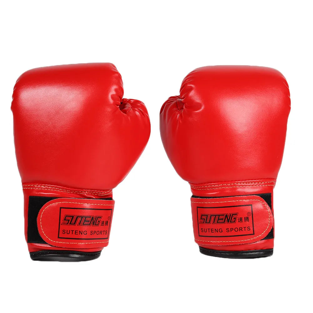 2Pcs Boxing Training Fighting Gloves PU Leather Kids Breathable Muay Thai Sparring Punching Karate Kickboxing Professional Glove