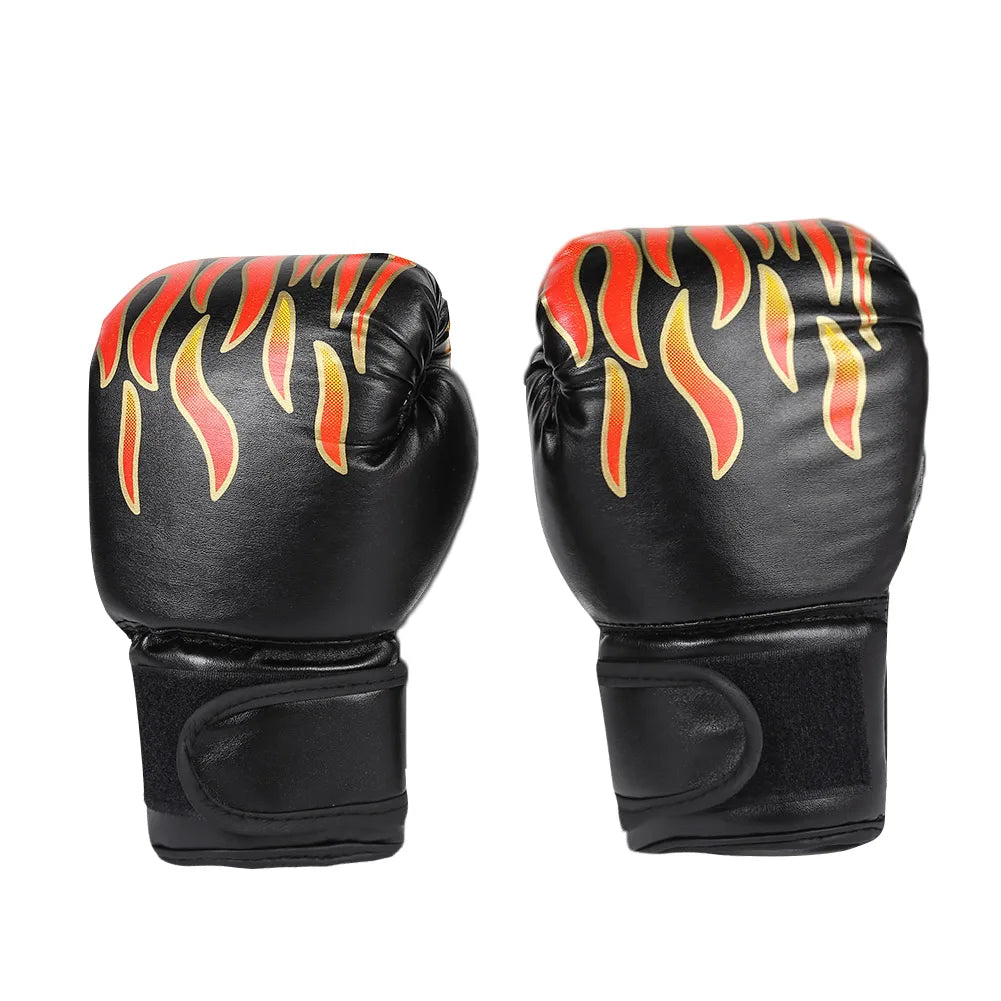 2Pcs Boxing Training Fighting Gloves PU Leather Kids Breathable Muay Thai Sparring Punching Karate Kickboxing Professional Glove
