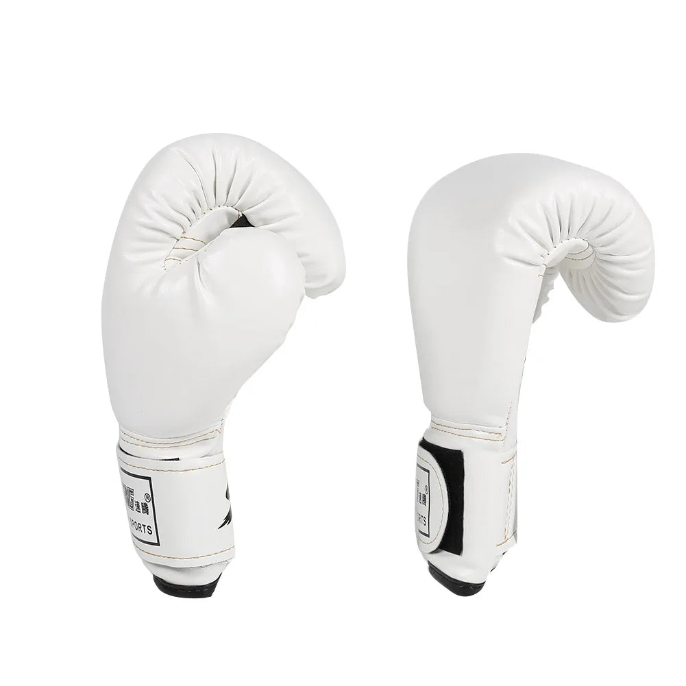 2Pcs Boxing Training Fighting Gloves PU Leather Kids Breathable Muay Thai Sparring Punching Karate Kickboxing Professional Glove