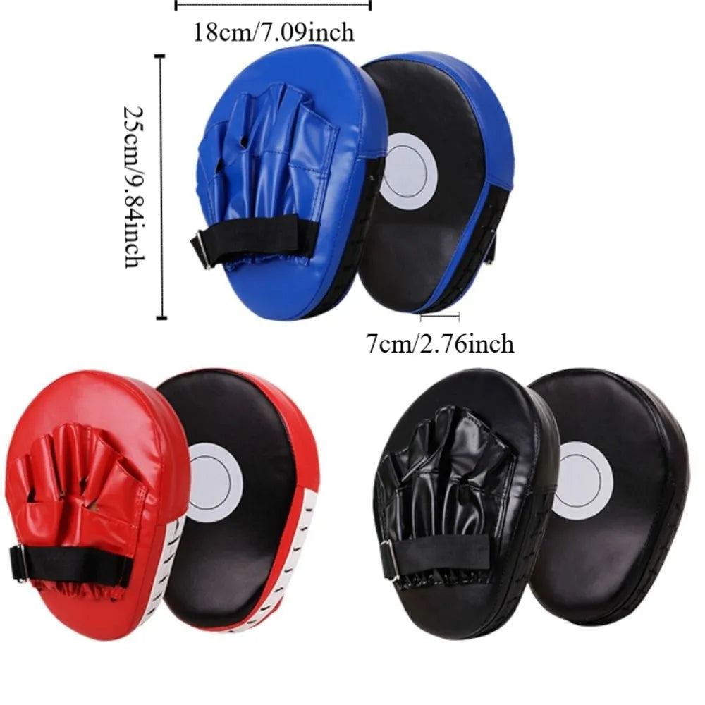 2Pcs PU Leather Curved Boxing Hand Target Tear Resistance Good Rebound Karate Kick Pads Lightweight Thickened