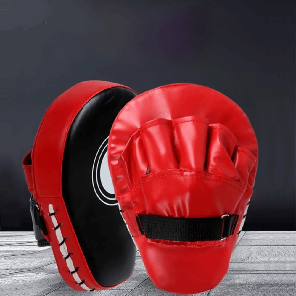 2Pcs PU Leather Curved Boxing Hand Target Tear Resistance Good Rebound Karate Kick Pads Lightweight Thickened