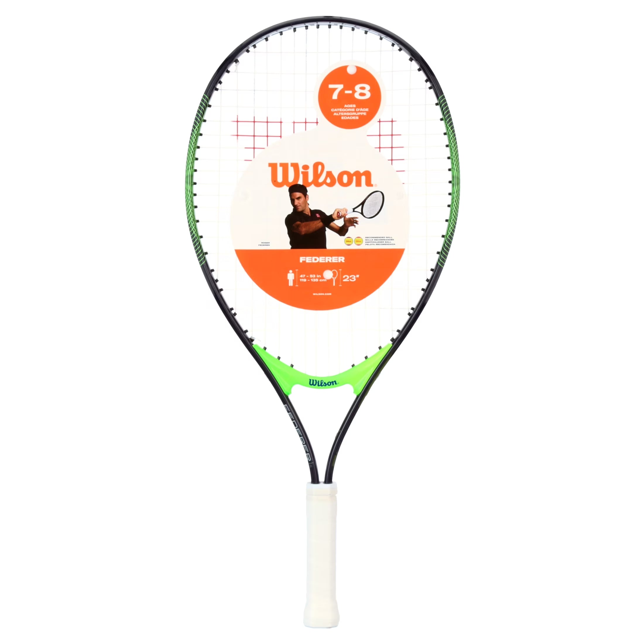 Raqueta De Tenis Ligera Para Niños, Aluminio Multicolor, 23", 7 Lb
