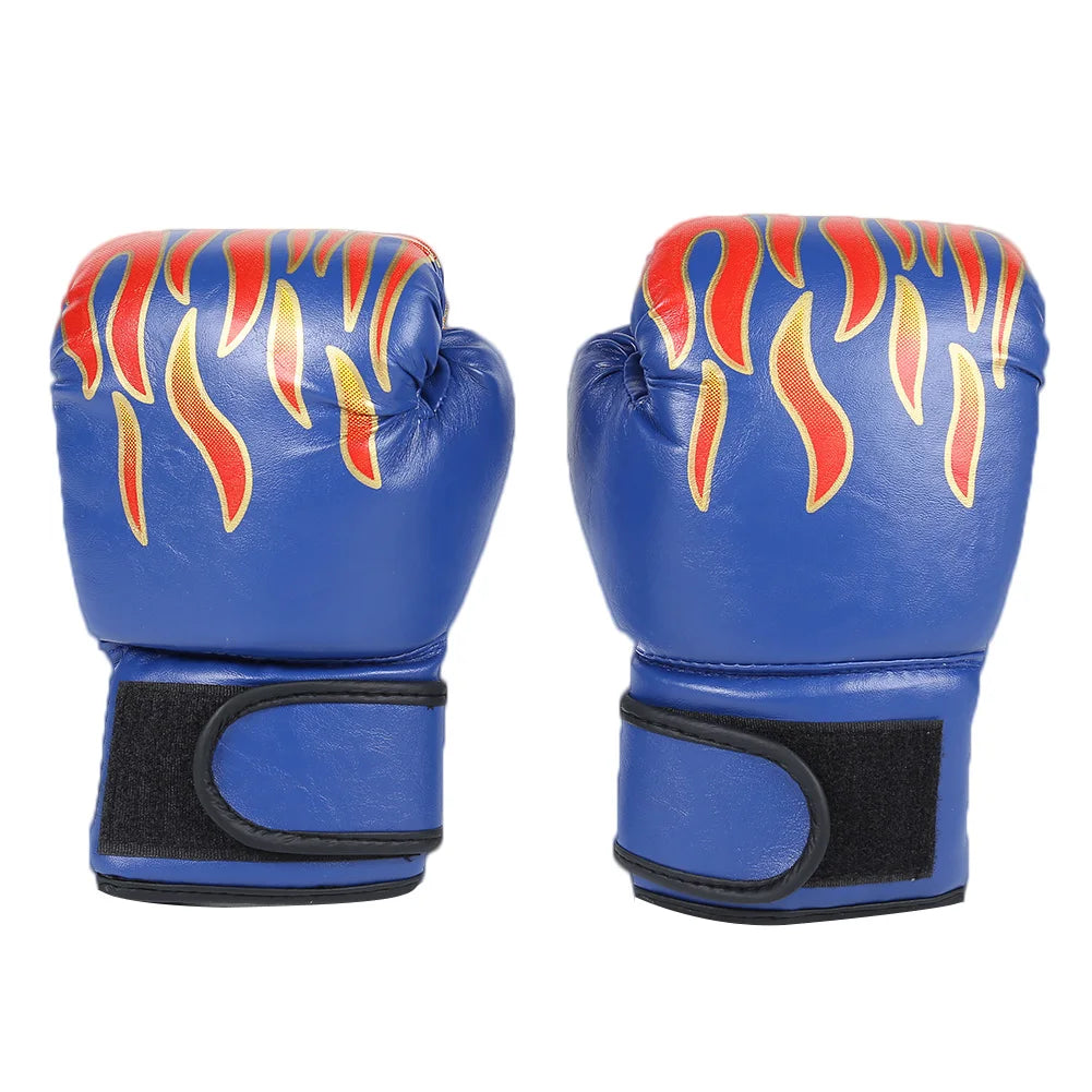 2Pcs Boxing Training Fighting Gloves PU Leather Kids Breathable Muay Thai Sparring Punching Karate Kickboxing Professional Glove